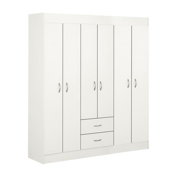 Closet Stanford 6 Puertas 2 Cajones Blanco
