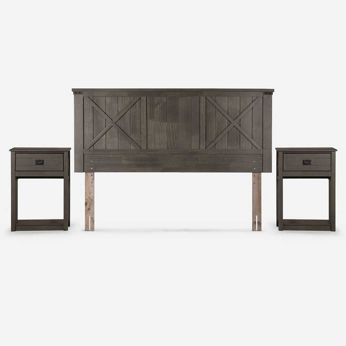 Boxet Rosen 2 Plazas UpLine + Respaldo + 2 Veladores Ray