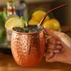 Set 2 Vasos Moscow Mule Mug Simplit Cobre + Bombillas 550 ml