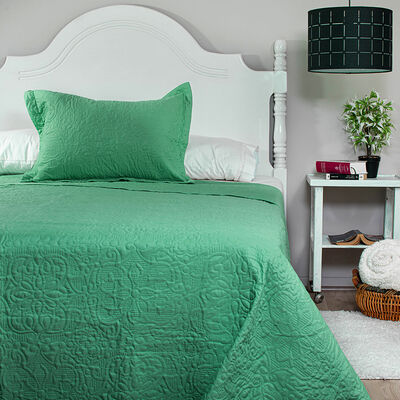 Imagen 1 del producto Quilt Doral 1,5 Plazas Verde Elegance