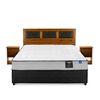Cama Americana Flex Base Dividida 2 Plazas Star + Respaldo + 2 Veladores Toscana