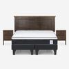 Cama Europea Rosen Base Dividida 2 Plazas Anna + Respaldo + 2 Veladores