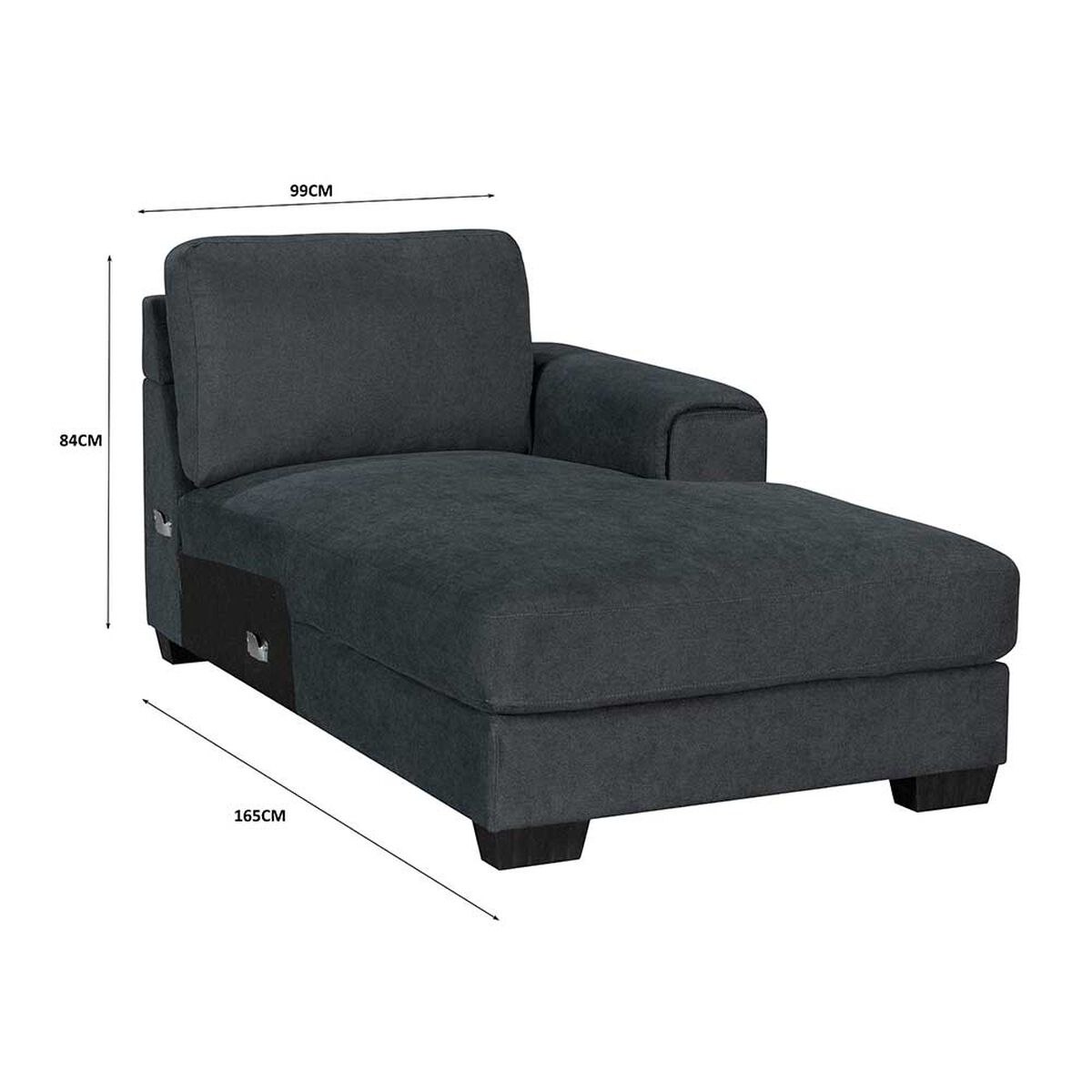 Seccional Derecho Casanova New Bali 3 Cuerpos Grafito