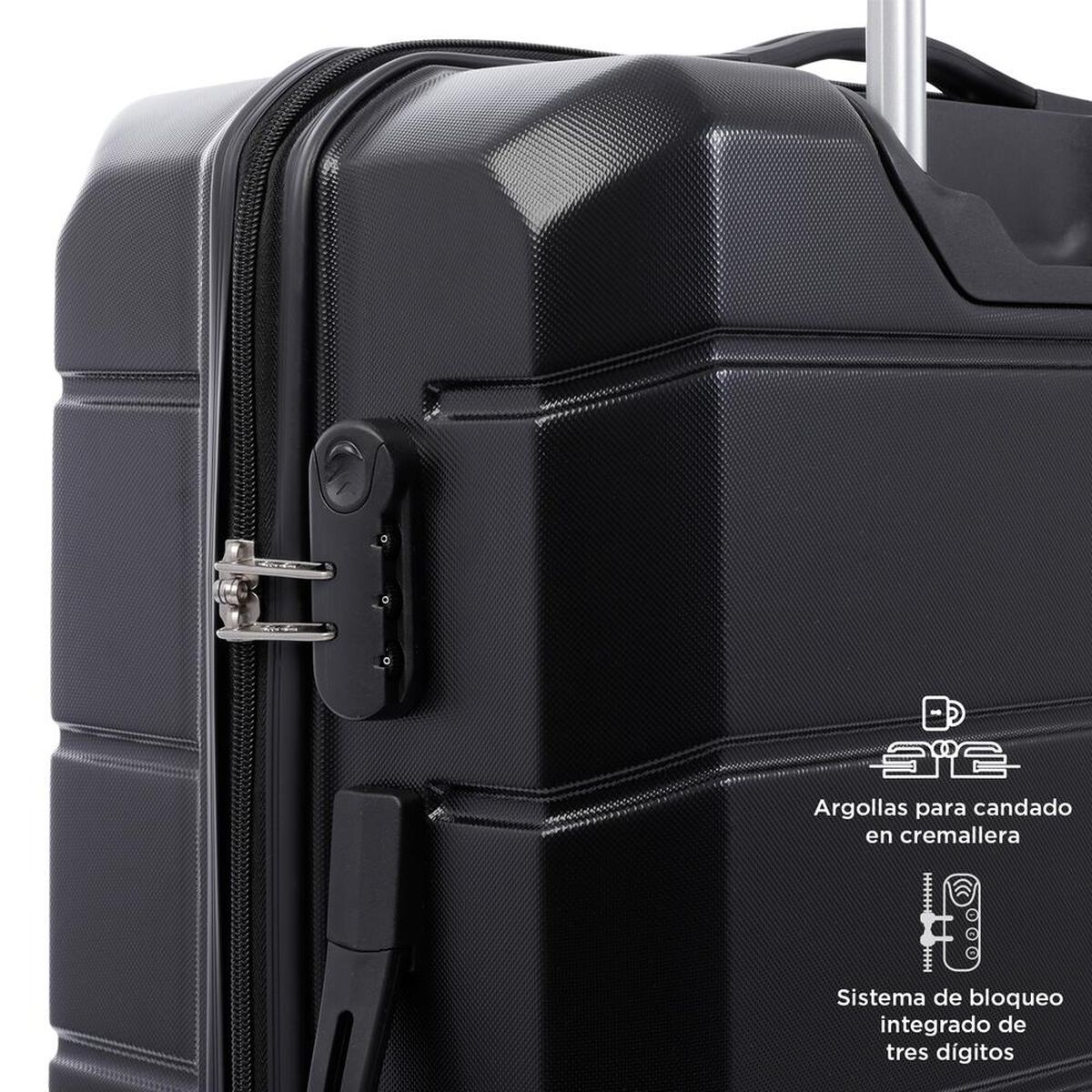 Maleta de Viaje Totto Rayatta Negro 62,44 lts. Talla M