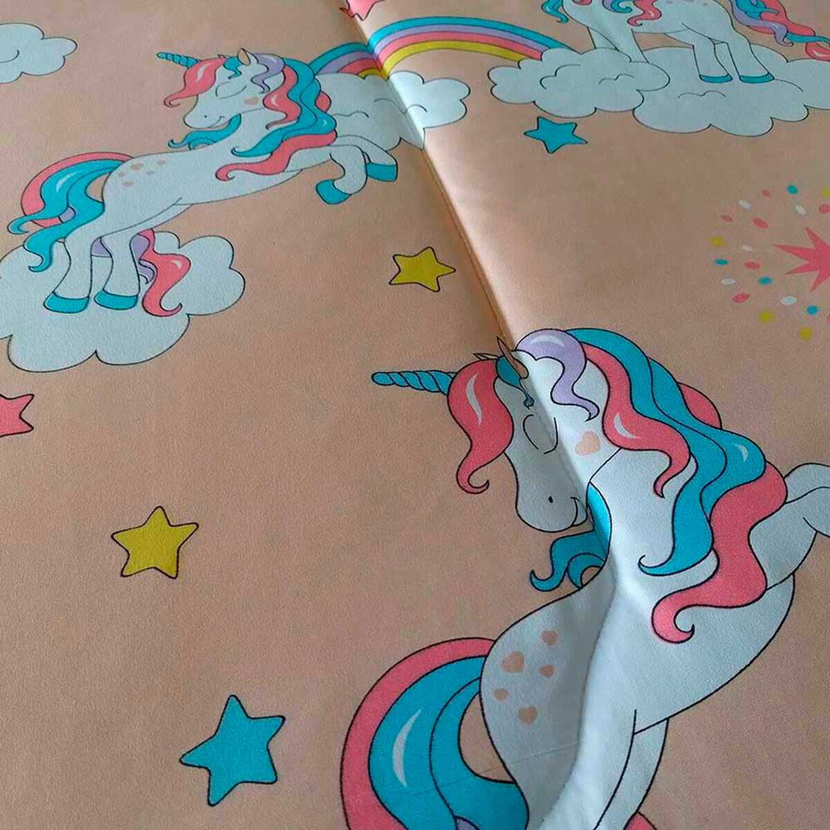 Plum&oacute;n Illusions 1,5 plazas Infantil Unicornio Rosado