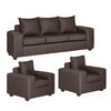 Juego de Living Innovamuebles Kahlo Sofá 3 Cuerpos + Dos Sillones 1 Cuerpo Chocolate