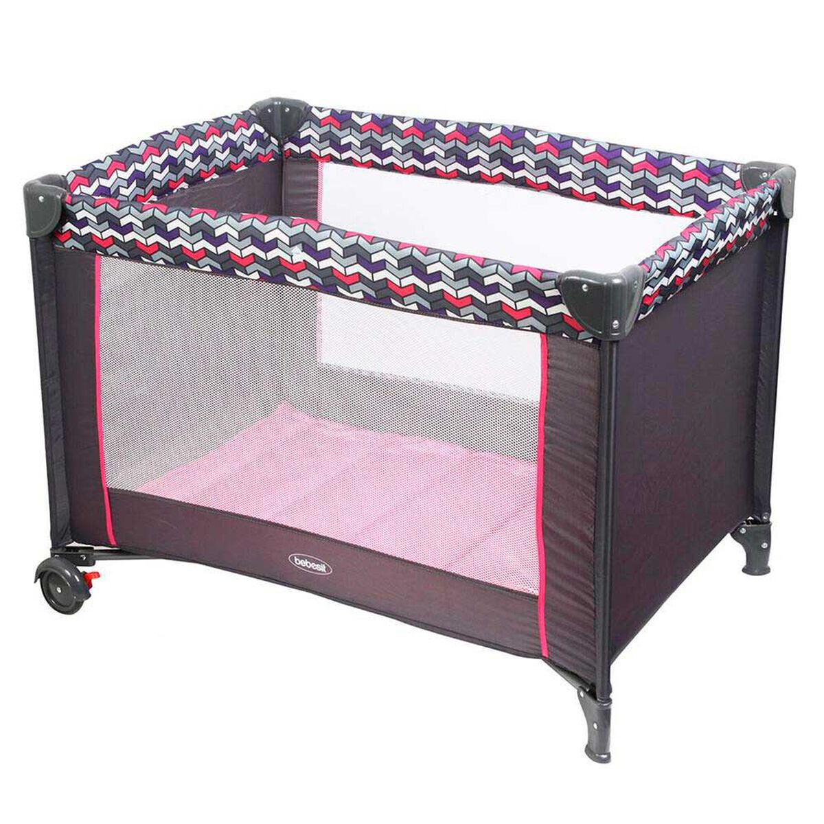 Cuna Corral Pack & Play Bebe Sleep II Plegable con Movil Rosa Bebesit