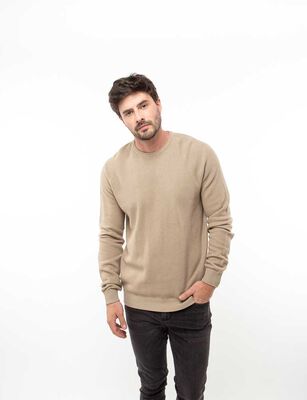 Imagen 1 del producto Sweater Slim Algodón Hombre Zibel Arena, Azul, Charcoal, Olivo