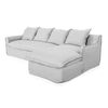 Sofá Seccional Derecho Innovamuebles Fontana Lino 4 Cuerpos Gris Perla