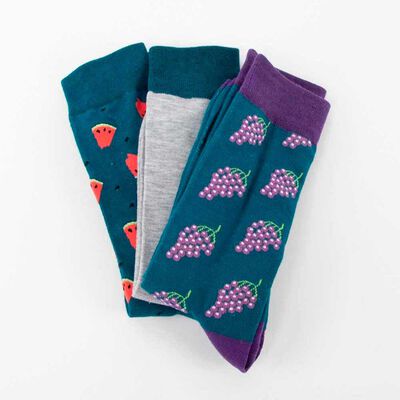 Imagen 2 del producto Pack 3 Calcetines Hombre Icono Gris