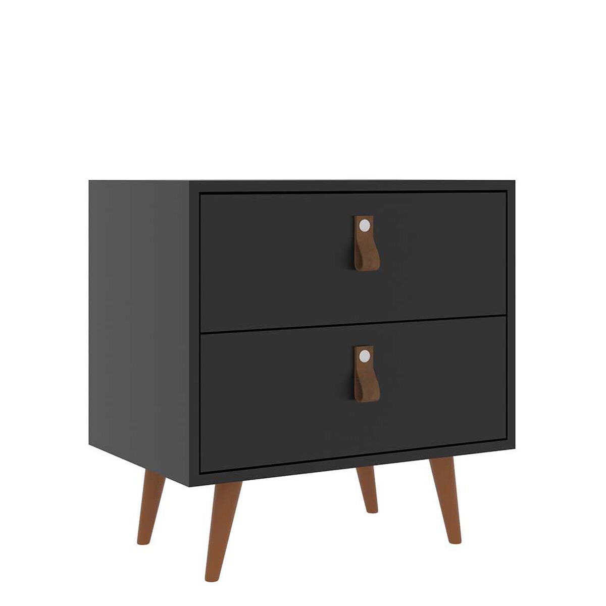 Velador Di Poretti Design Padua 2 Cajones Negro