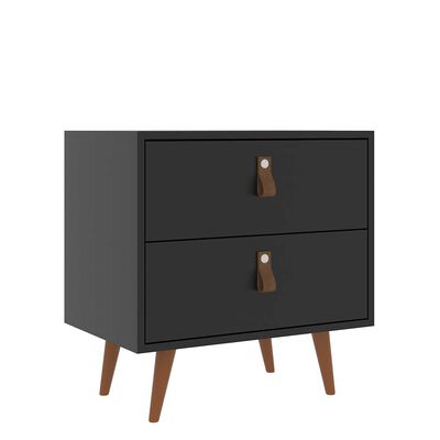 Velador Di Poretti Design Padua 2 Cajones Negro