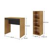 Escritorio + Librero Mons Home Office Mel/Preto