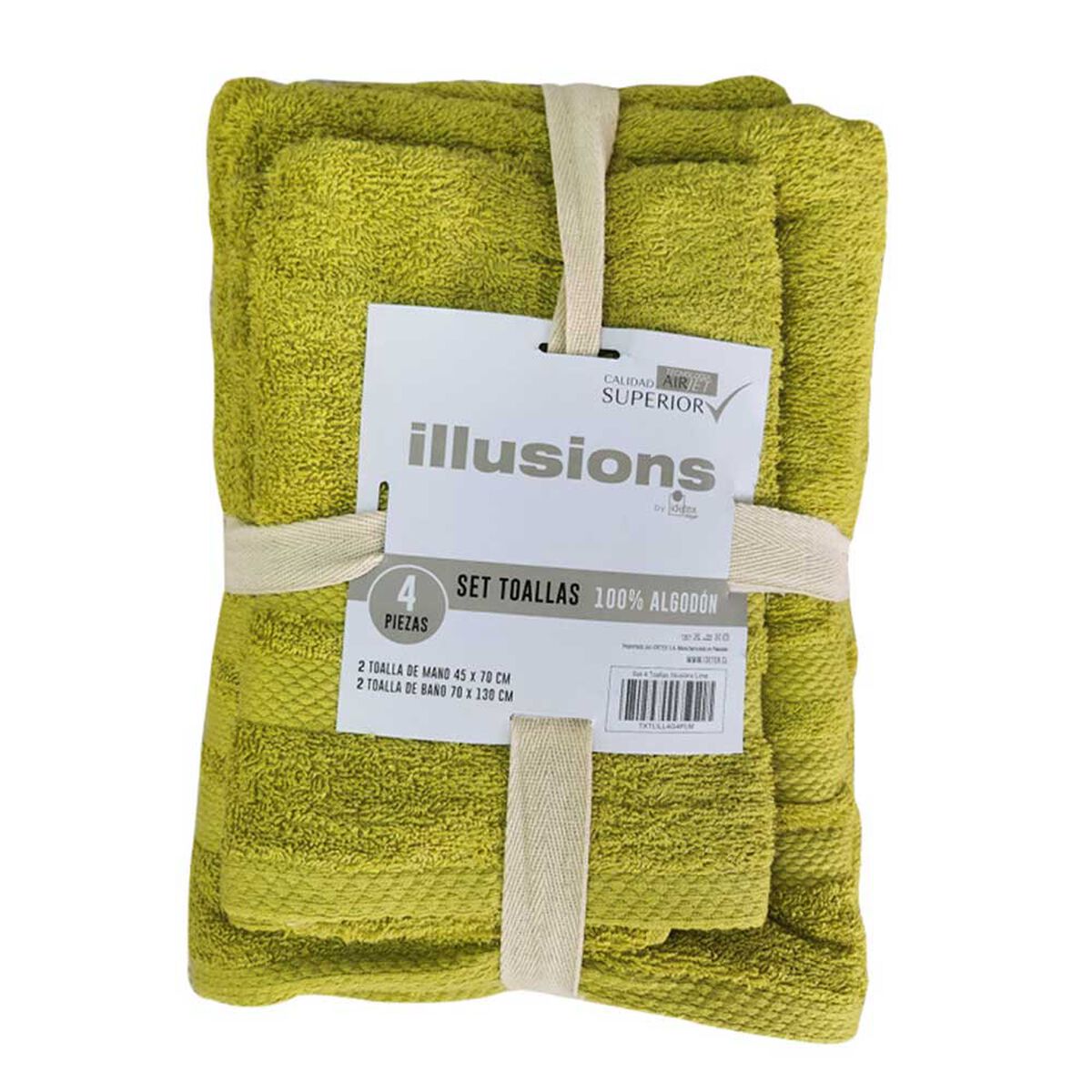 Set 4 Toallas Illusions Lima