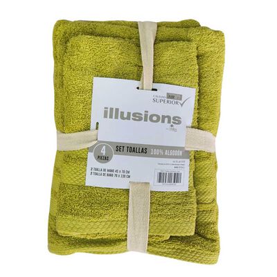 Set 4 Toallas Illusions Lima