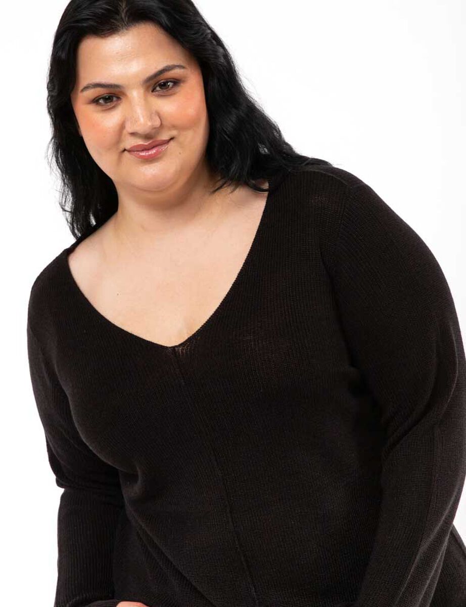 Sweater Cuello V Mujer Extralindas