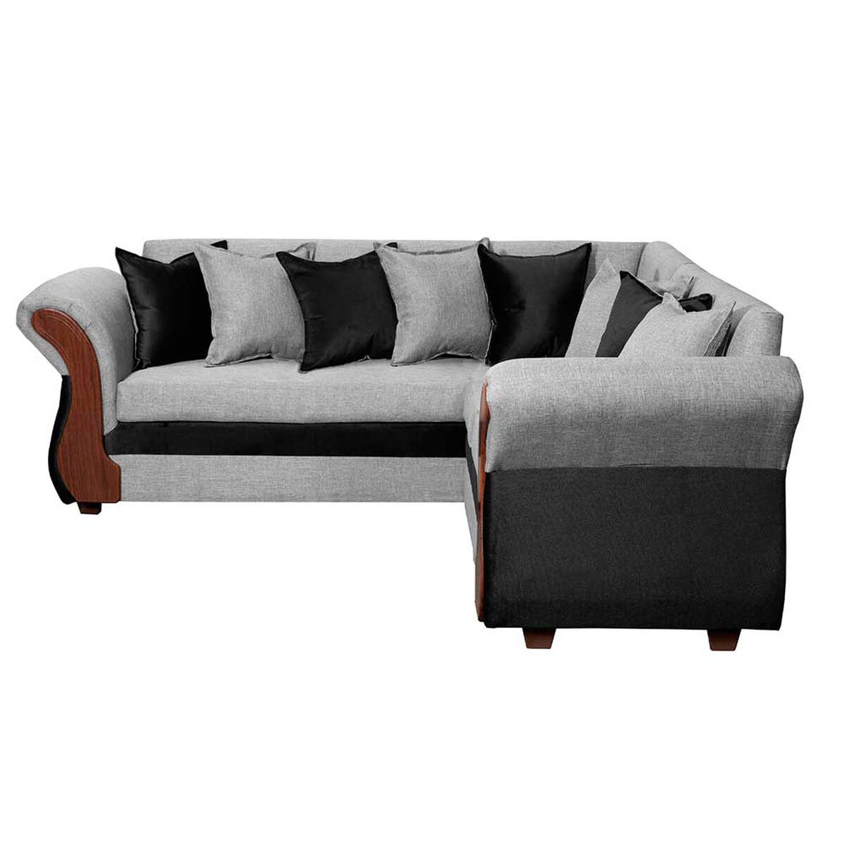 Sofá Seccional Diseño A&M Home Lucia Derecho 5 Cuerpos Gris