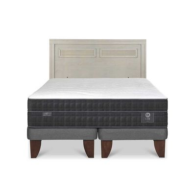 Cama Europea CIC Base Dividida King Lux + Respaldo Milan Alpino