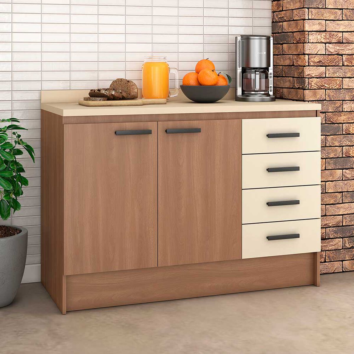 Mueble De Cocina Vekkahome Mia Beige
