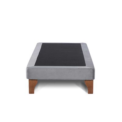 Base Europea Dividida Latam Home 1 Plaza Zen Tela Velvet Gris
