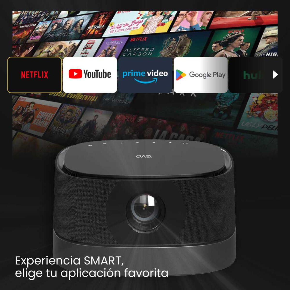 Kit Levo Proyector Smart Lumix + Telón Mural 60"