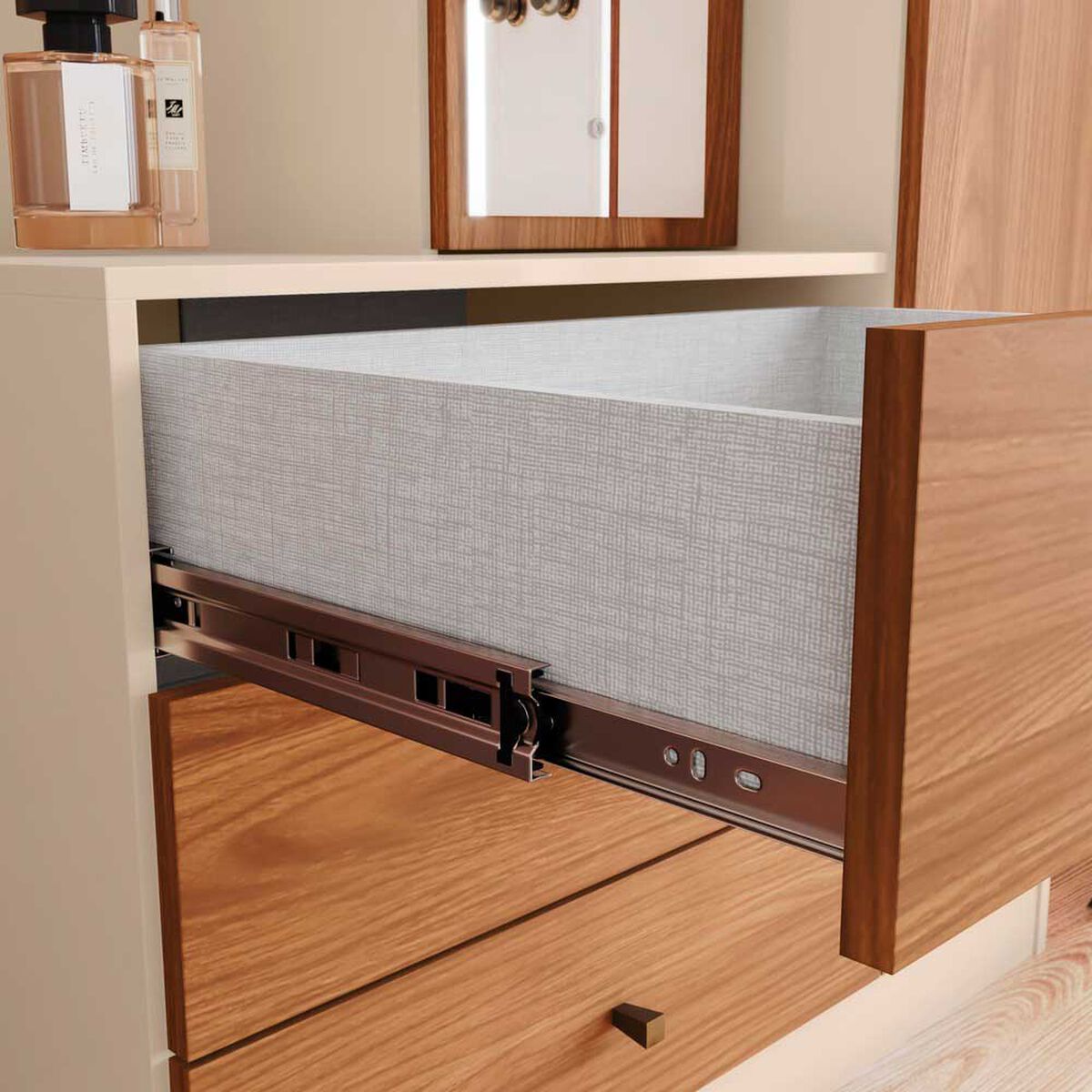 Closet Home Mobili Karla 2 Puertas 3 Cajones Café