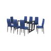 Juego de Comedor Furnitech Toulouse 8 Sillas Azul