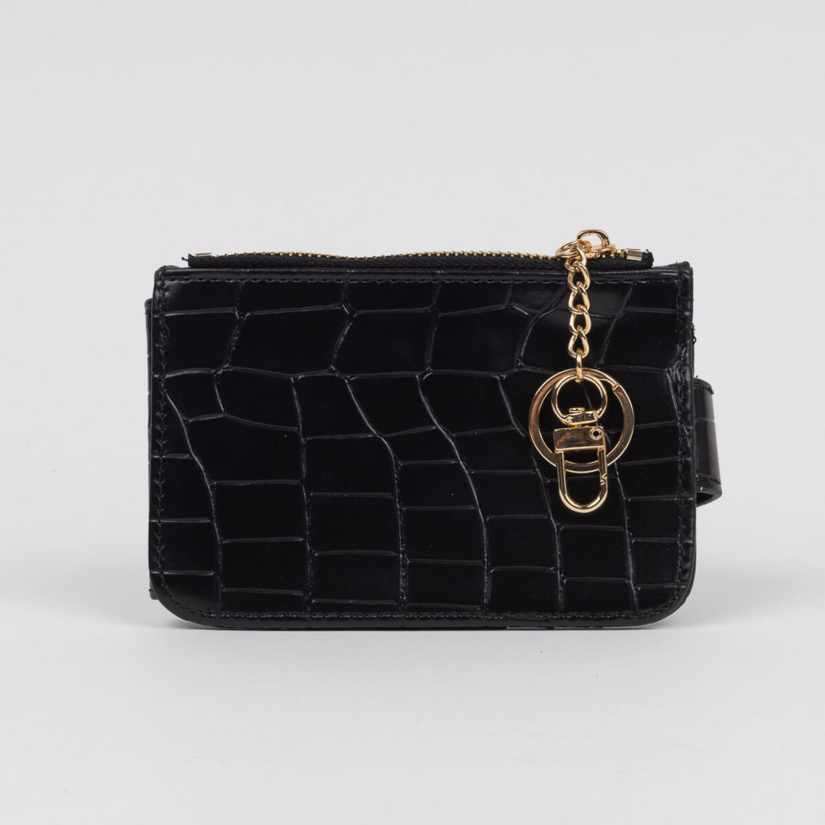 Billetera Negro Croc Icono