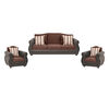 Juego de Living Innovamuebles Azucena Sofá 3 Cuerpos + Dos Sillones 1 Cuerpo Chocolate 