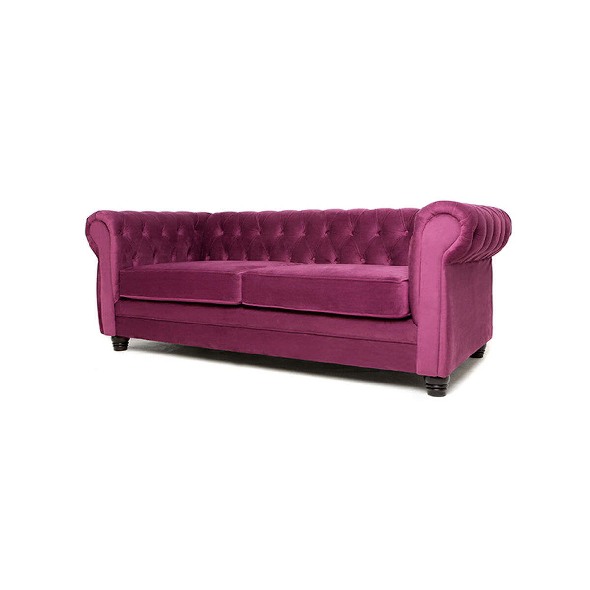 Sofá Barra Design Chesterfield 3 Cuerpos Morado
