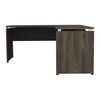 Escritorio en L TuHome Home Office Negro Soft Coñac