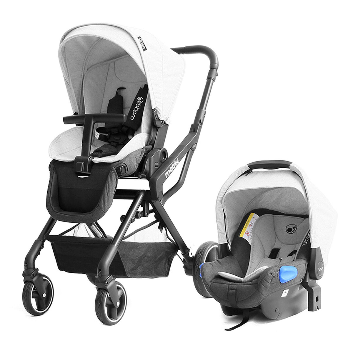 Coche Travel System Bbpro Gris