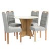 Juego de Comedor Yardas Turín 4 Sillas Off White