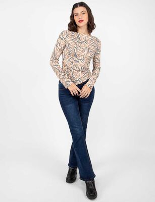 Imagen 2 del producto Polera Asimétrica Manga Larga Mujer Fiorucci Negro