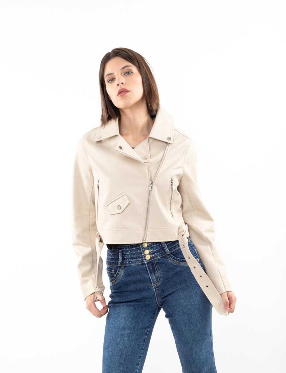 Chaqueta Biker Ecocuero Mujer Fiorucci