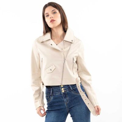 Chaqueta Biker Ecocuero Mujer Fiorucci