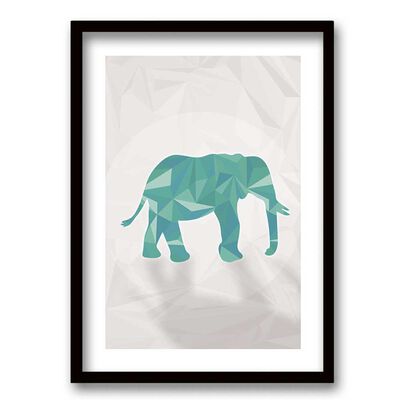 Cuadro Decorativo Retela Elephant Green 40 x 30 cm