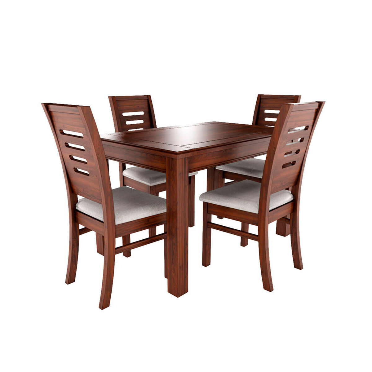 Juego de Comedor Muebles Hema Roma 4 Sillas Nogal