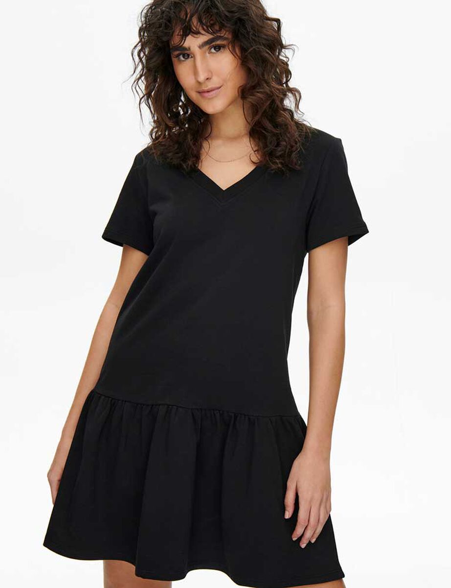 Vestido Corto Manga Corta Cuello V Mujer Jacqueline De Yong