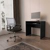 Combo Oficina Escritorio Wengue + Silla New York Negra y Gris Arthome