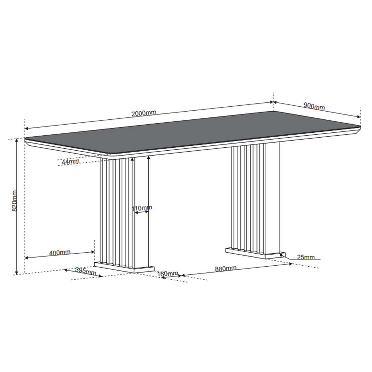 Juego de Comedor Di Poretti Munique 8 Sillas Beige