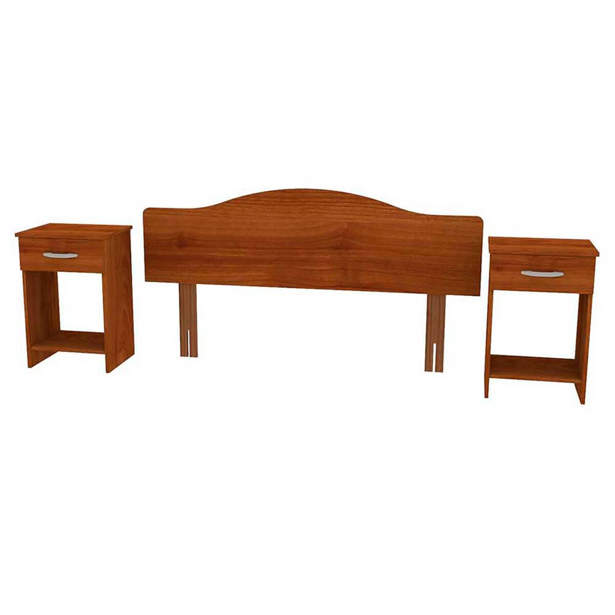 Combo Cama Europea CIC Base Dividida 2 Plazas Ortopedic + Respaldo + 2 Veladores Casanova Provenza + Set Textil Reversible