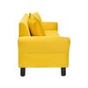 Juego de Living Bodevir Lua Felpa 3 Cuerpos + Dos Poltronas 1 Cuerpo Amarillo
