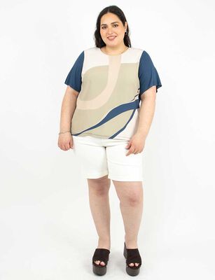 Imagen 2 del producto Polera Manga Corta Mujer Extralindas Azul, Beige, Crudo, Denim, Negro