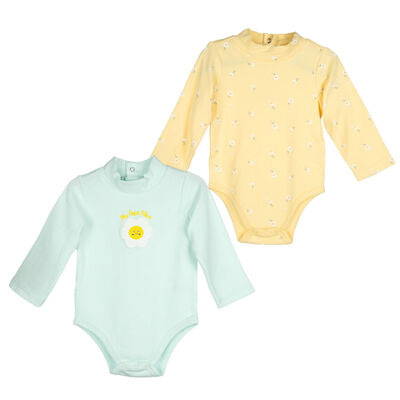 Imagen 1 del producto Pack 2 Body Beatle Manga Larga Algodón Chess Baby Aqua, Lila