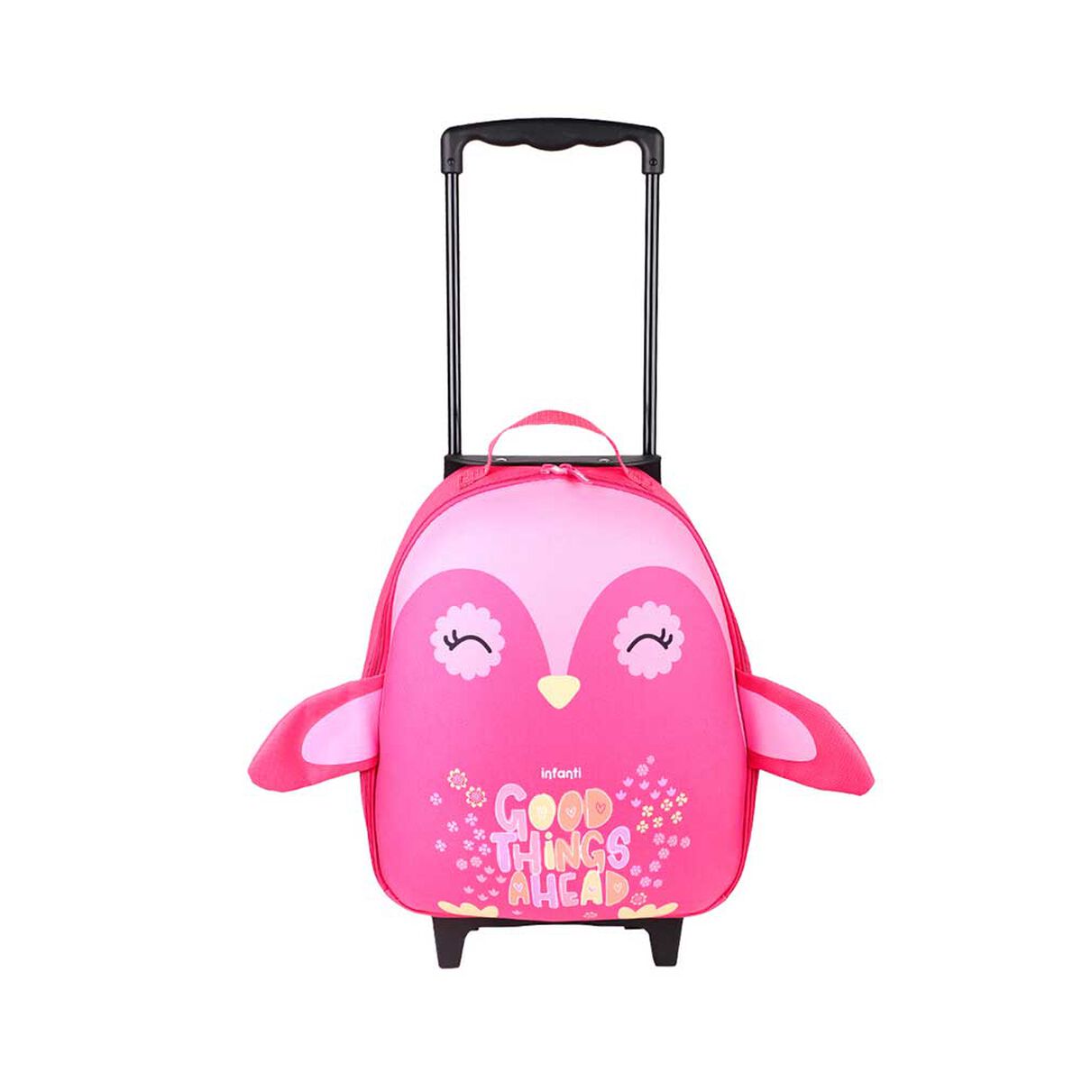 Mochila con Ruedas Pingüino Rosado Infanti