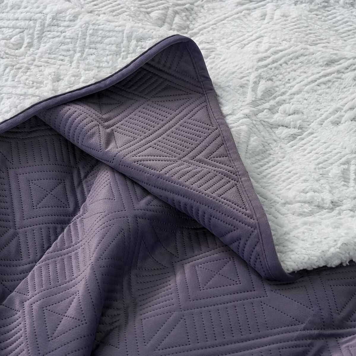 Quilt Sherpa American Family 1.5 Plazas Malva