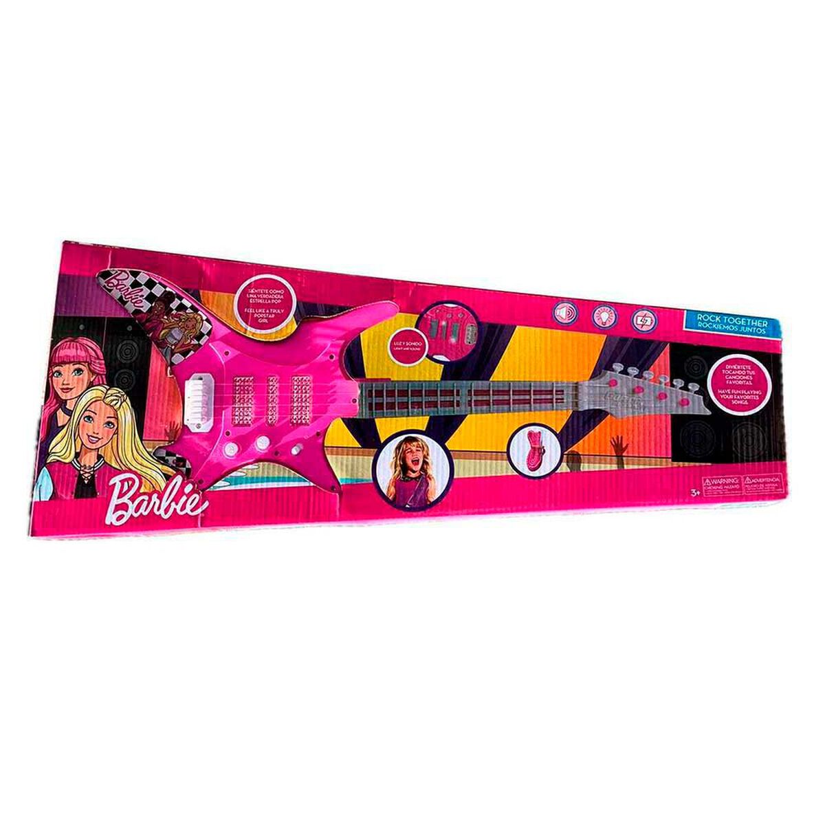 Guitarra Musical Rockstar Grande con Luz y Sonido Barbie