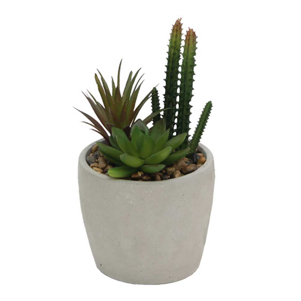 Planta Artificial Cemento Vgo 20 cm Gris