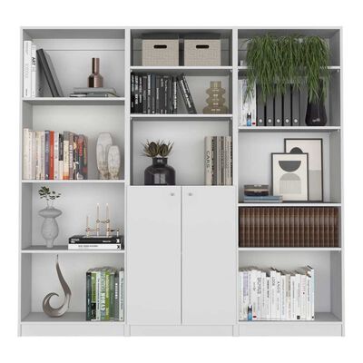 Imagen 2 del producto Estante 4 Repisas + Estante 2 Puertas + Estante 5 Repisas TuHome Home Blanco